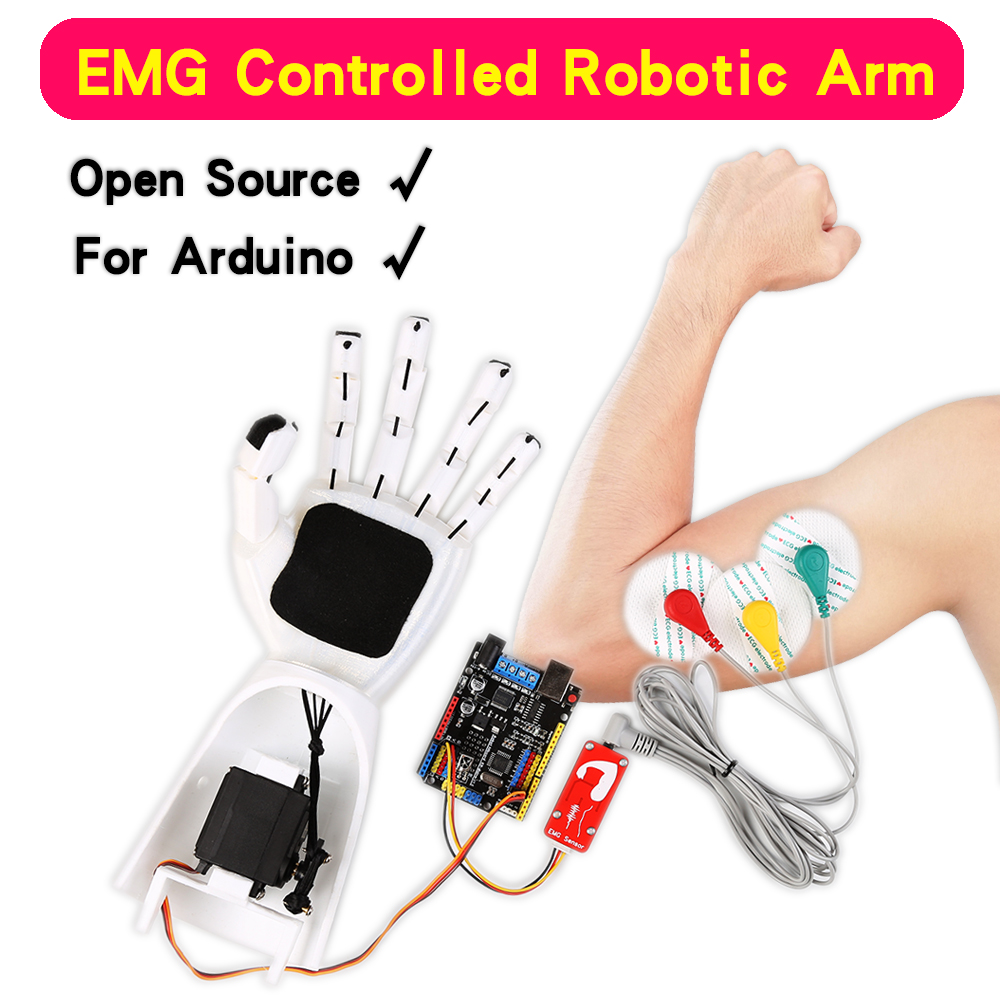 Science Robot - EMG-Sensor Roboterarm Elektrischer Muskelsignalsensor Roboterarm, ARDUINO