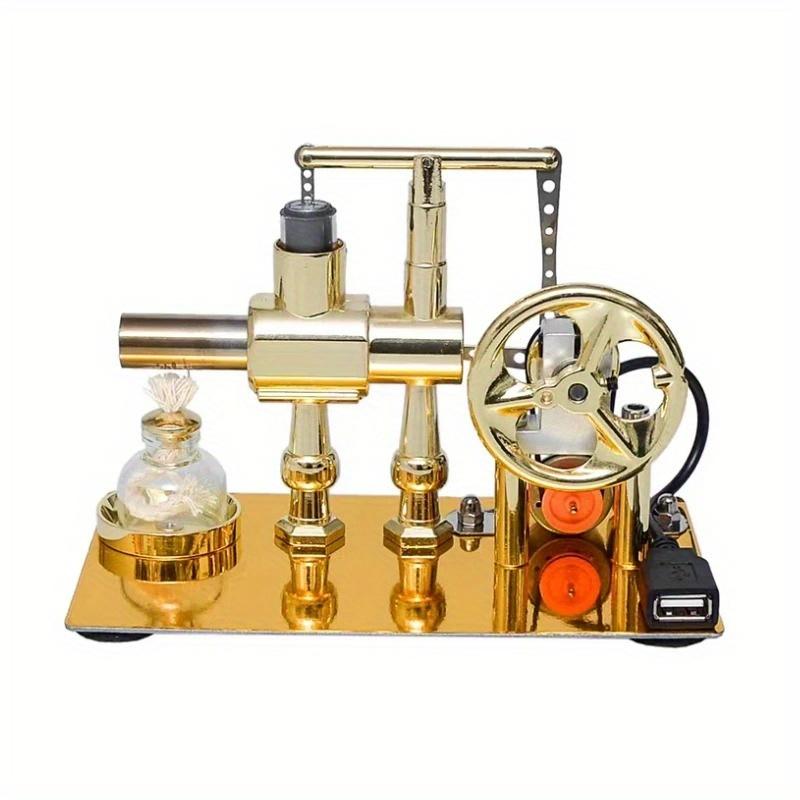 Science And Invention - Luftbetriebener Einzylinder-Stirlingmotor-Generator für Physik-Vorführungen und Erfindungssammlungen