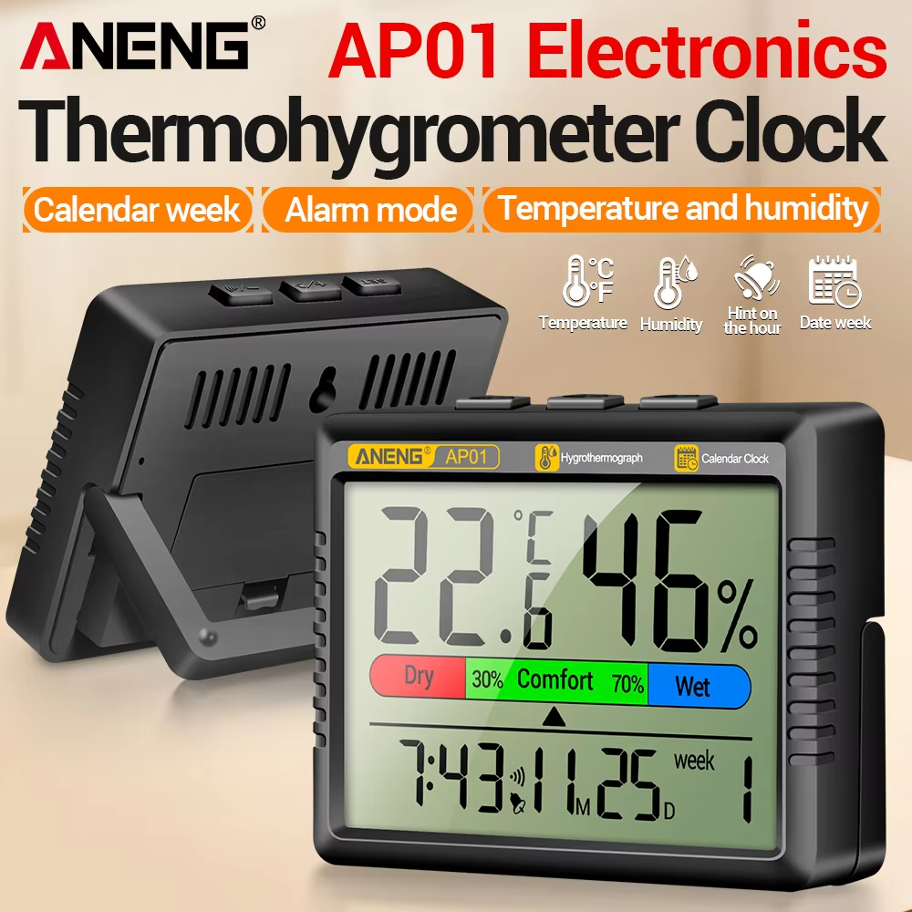 Weather Station Indoor - ANENG AP01 LCD Digital-Thermometer Hygrometer Innenraum-Temperatur-