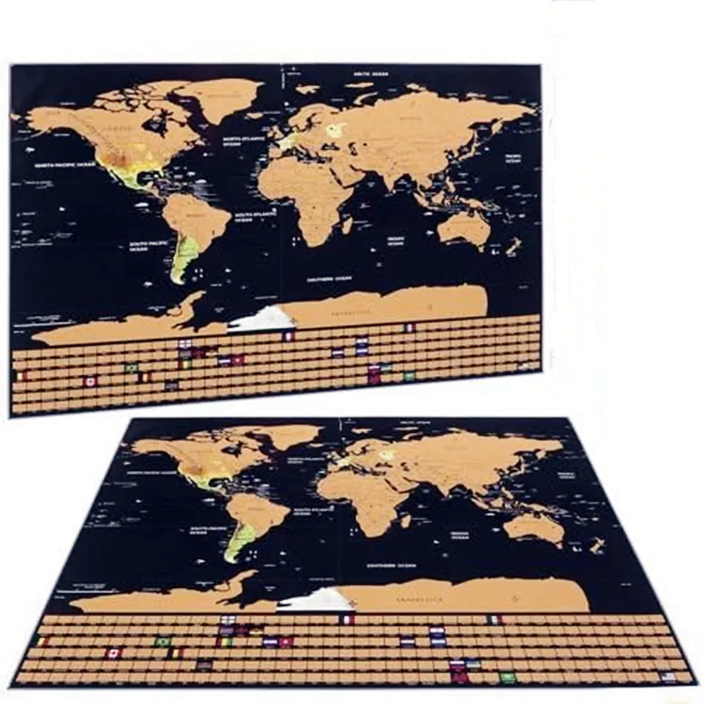 Star Map Poster - Neue Deluxe Travel Scratch World-Map-Wandkunst-Poster und