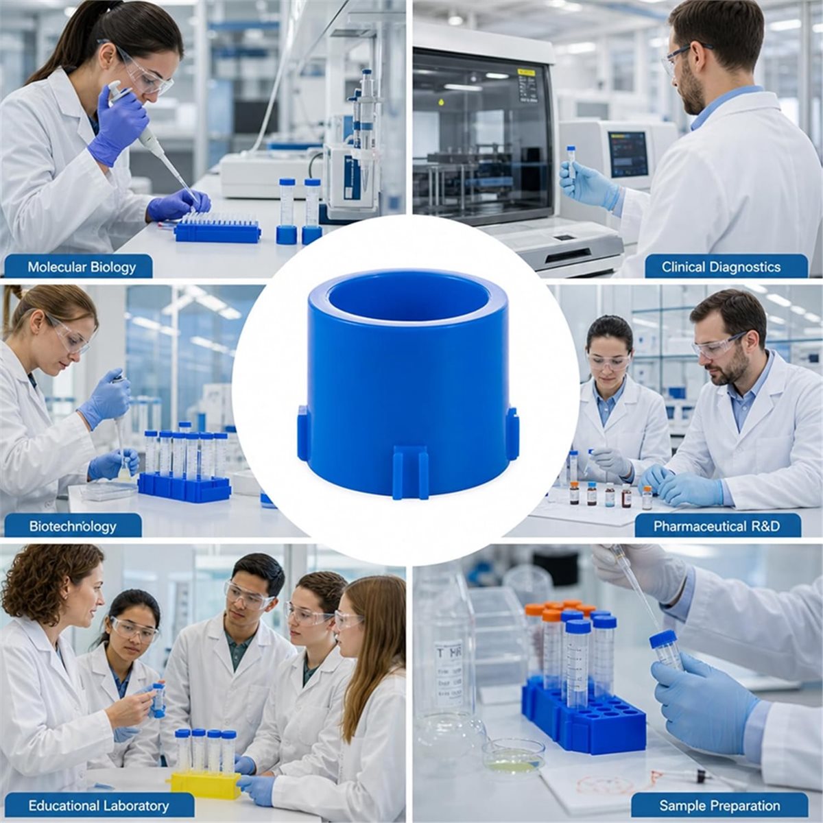 Hobby Science Lab - A1380K Zentrifugenröhrchenhalter, Kunststoff-Konischer Röhrchenhalter für Laborarbeit,