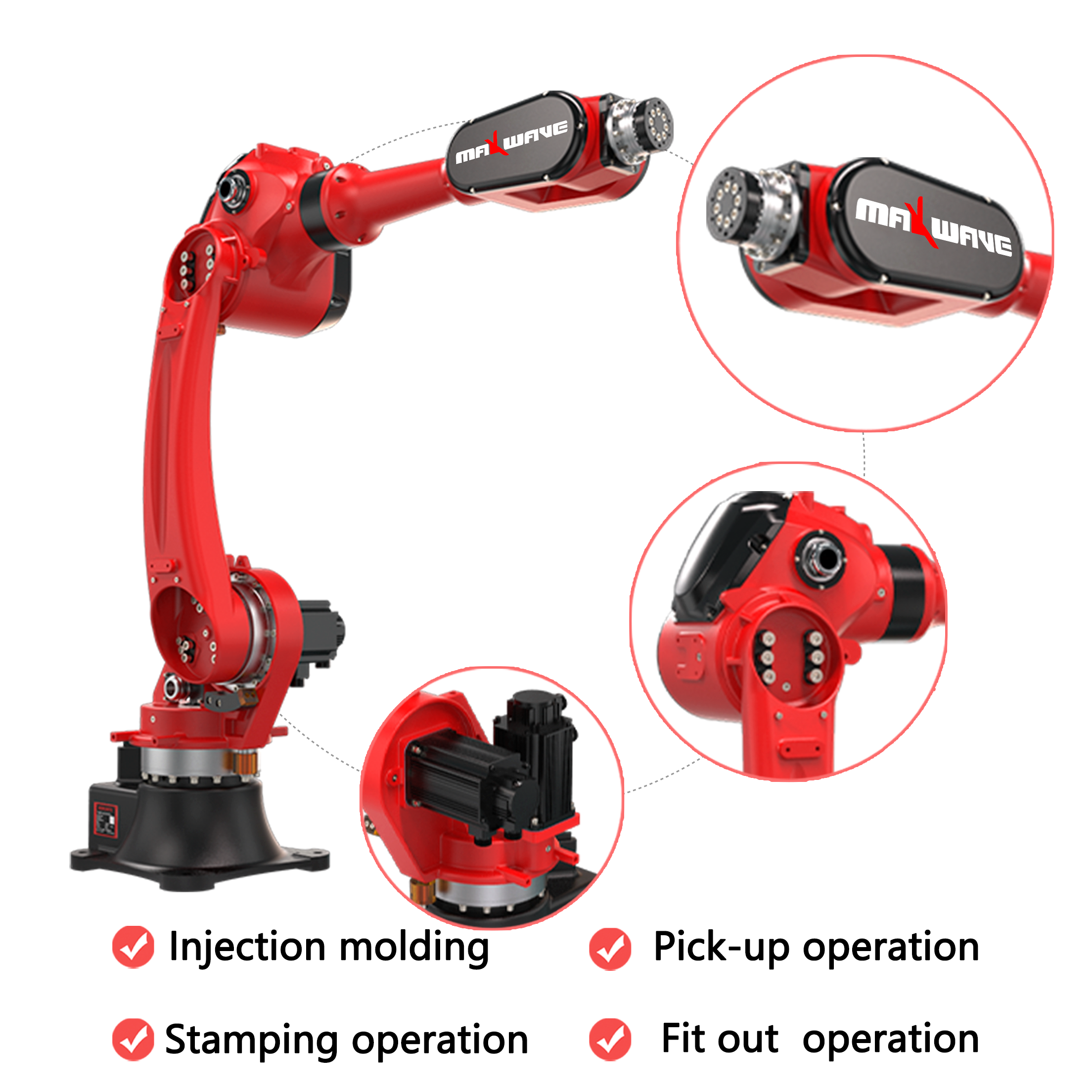 Robot Arm Motor - Maxwave Präzisions-Roboterarm – 6-Achsen-Servomotor für Hochgeschwindigkeitsfertigung