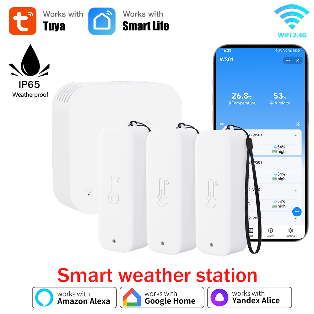 Weather Station Indoor - Tuya WIFI Smart Wetterstation Kabelloser Innenraumsensor