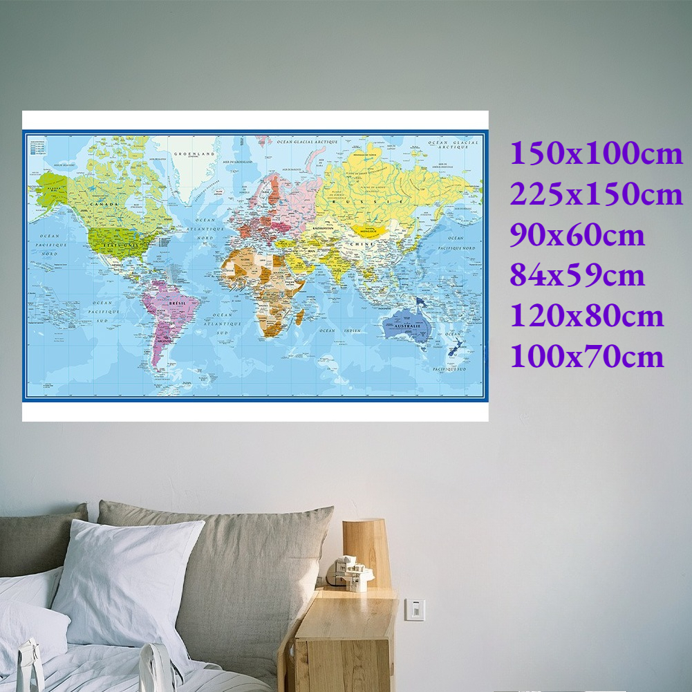 Star Map Poster - Carte Du Monde Weltkarte Wandposter in