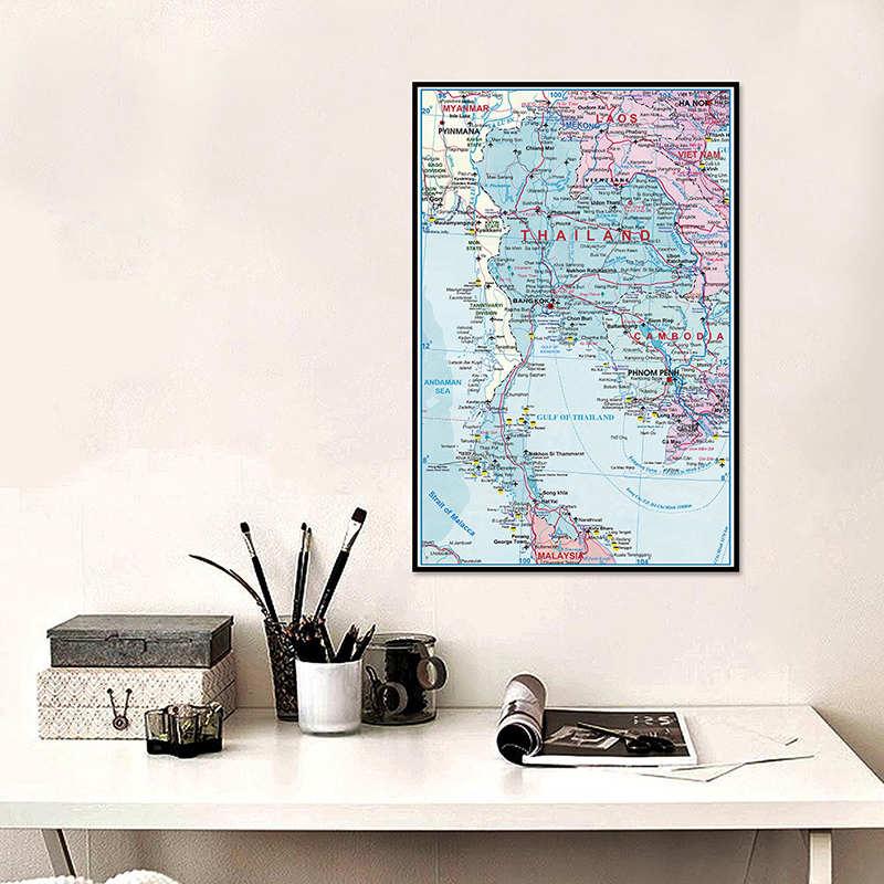 Star Map Poster - 42*59cm Die Thailand Verwaltungs Karte Nicht-woven
