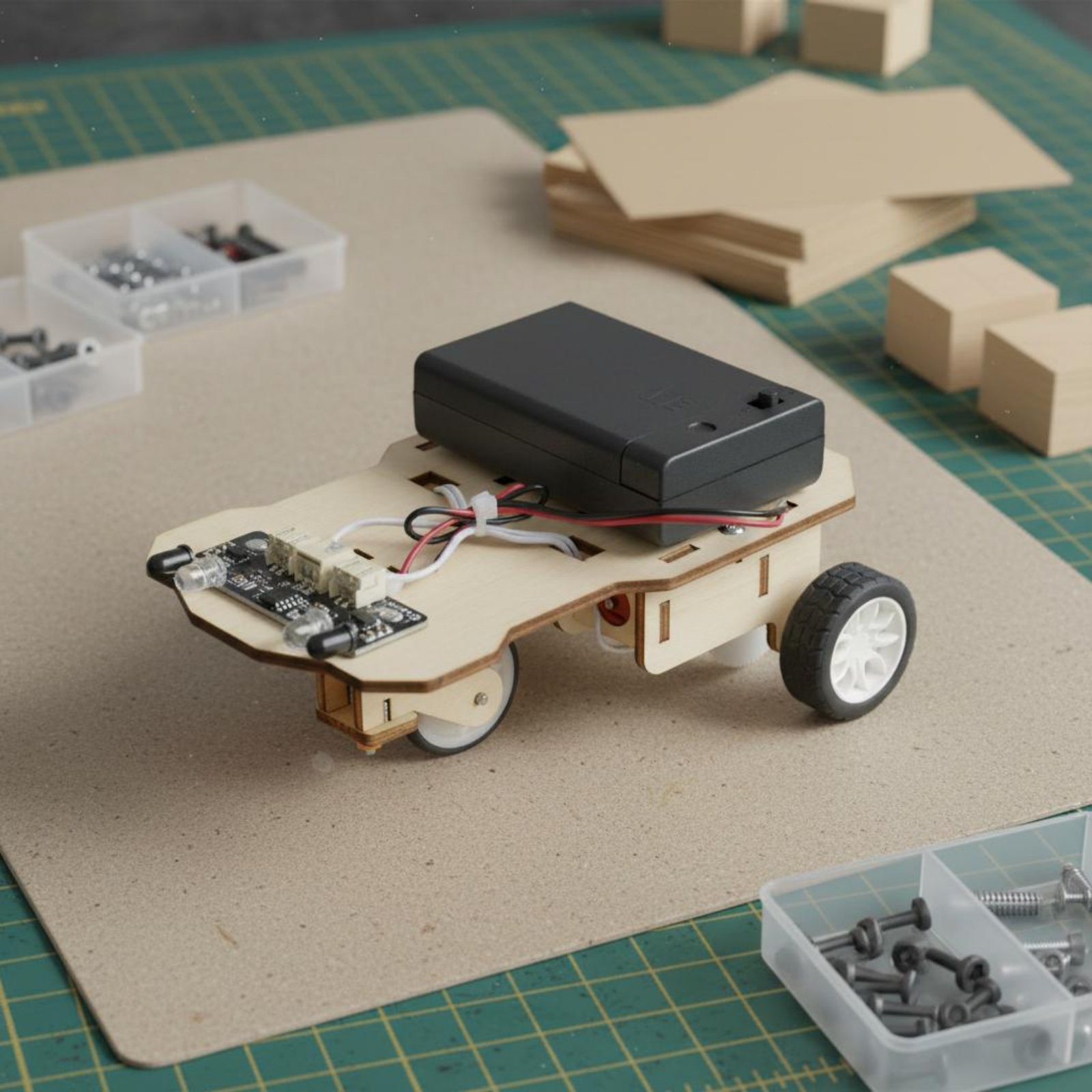 Science Robot - Holz-Bausatz für Intelligentes Fahrzeug: Wissenschafts- und