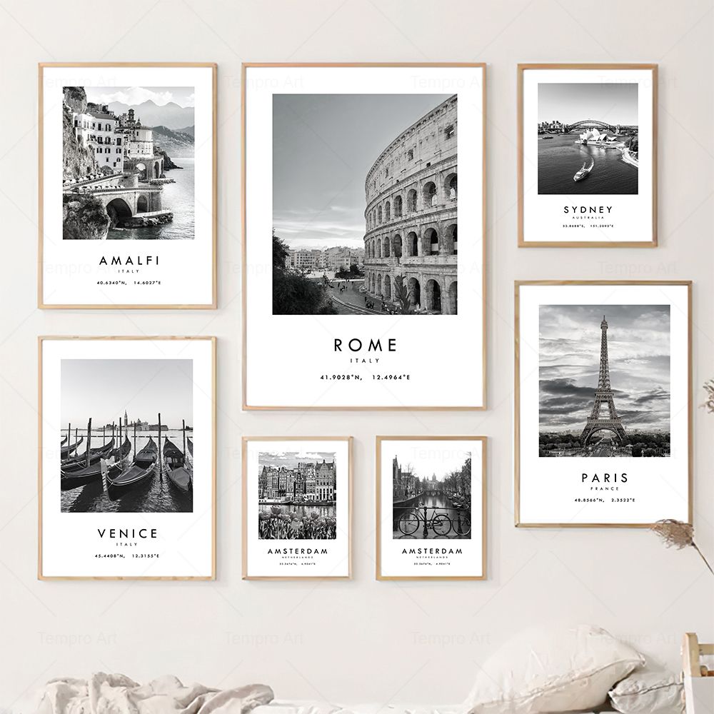 Schwarz Weiß Stadt Reise Fotog – Star Map Poster Bewertung und Preis