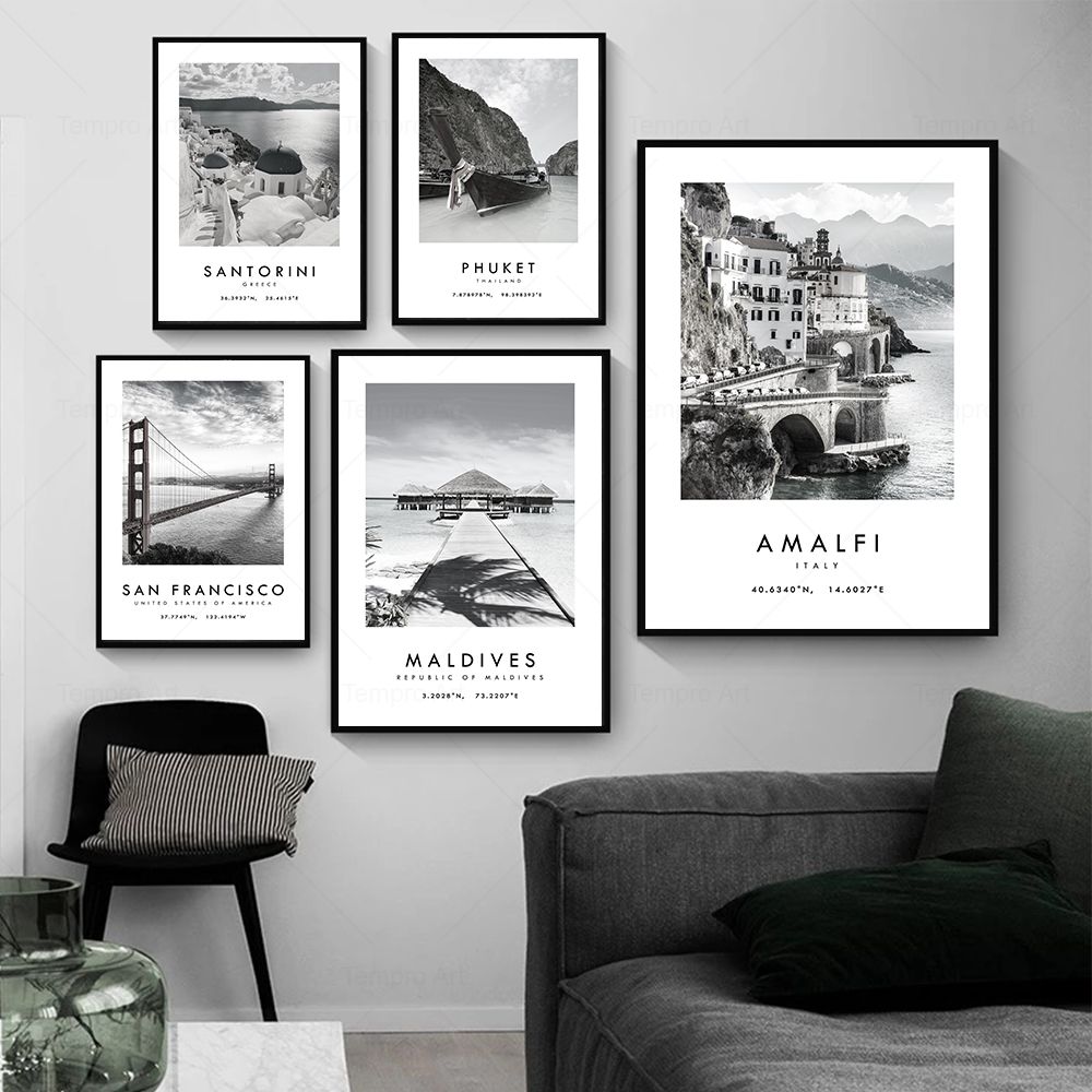 Schwarz Weiß Stadt Reise Fotog – Star Map Poster Bewertung und Preis
