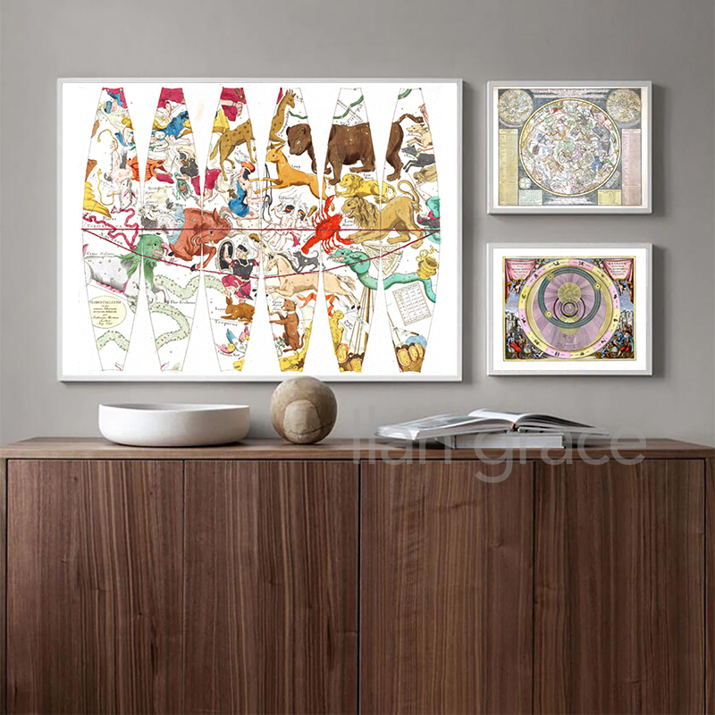 Vintage Astrologisches Stern D – Star Map Poster Bewertung und Preis