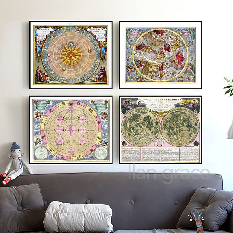 Vintage Astrologisches Stern D – Star Map Poster Bewertung und Preis