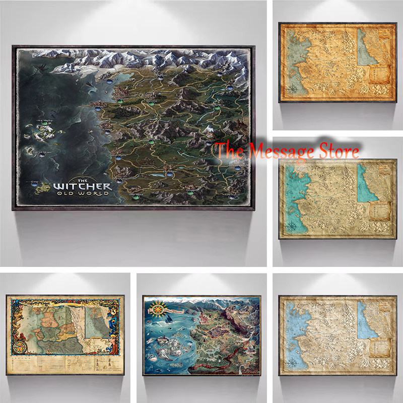 Witcher Weltkarte Kontinent Or – Star Map Poster Bewertung und Preis