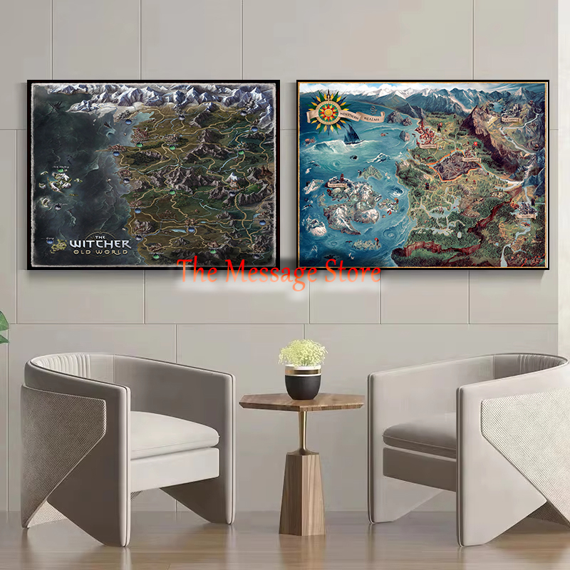 Witcher Weltkarte Kontinent Or – Star Map Poster Bewertung und Preis