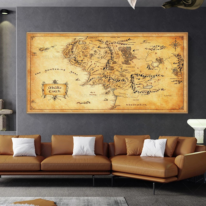 Retro The-Lord-of-Rings Karte  – Star Map Poster Bewertung und Preis