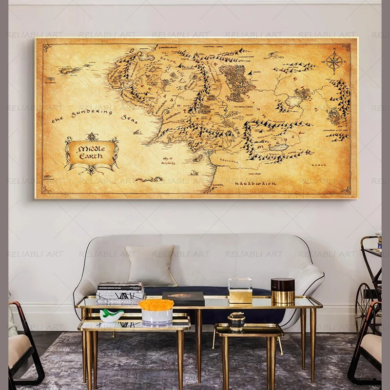 Retro The-Lord-of-Rings Karte  – Star Map Poster Bewertung und Preis