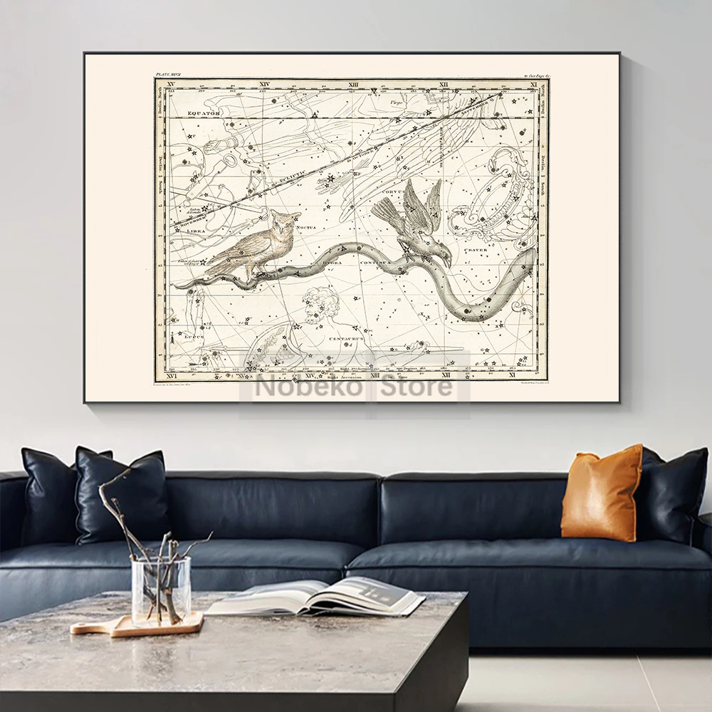 Sternzeichen Karte Astrologie  – Star Map Poster Bewertung und Preis