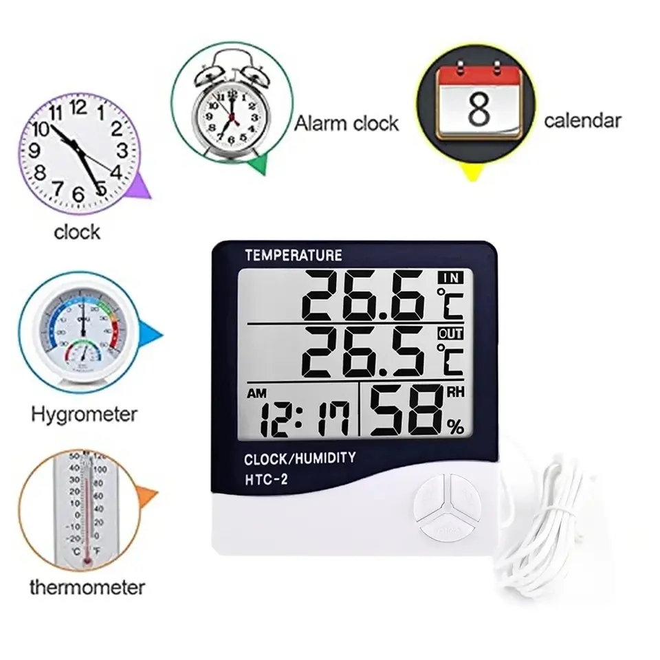 Digitales LCD-Thermometer und  – Weather Station Indoor Bewertung und Preis