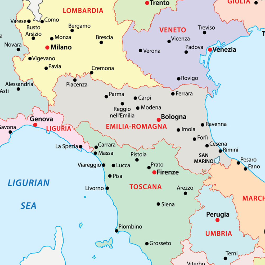 42*59cm In Italienische Politi – Star Map Poster Bewertung und Preis