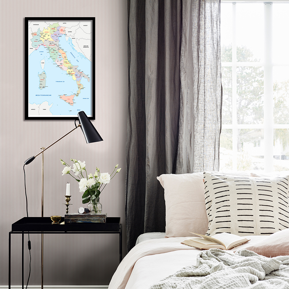 42*59cm In Italienische Politi – Star Map Poster Bewertung und Preis