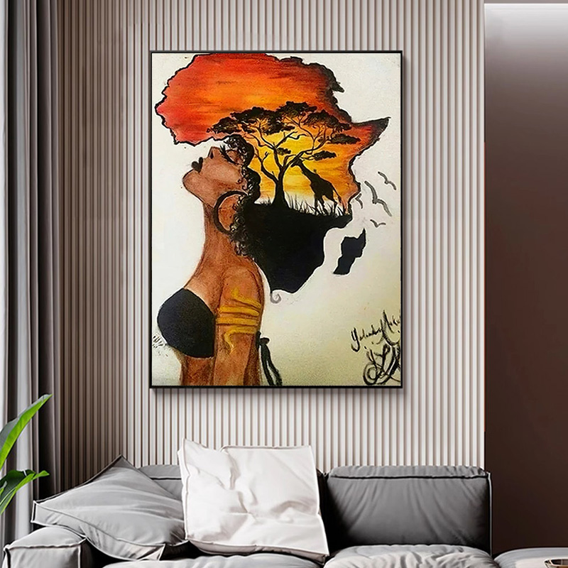 Klassische afrikanische Frau P – Star Map Poster Bewertung und Preis