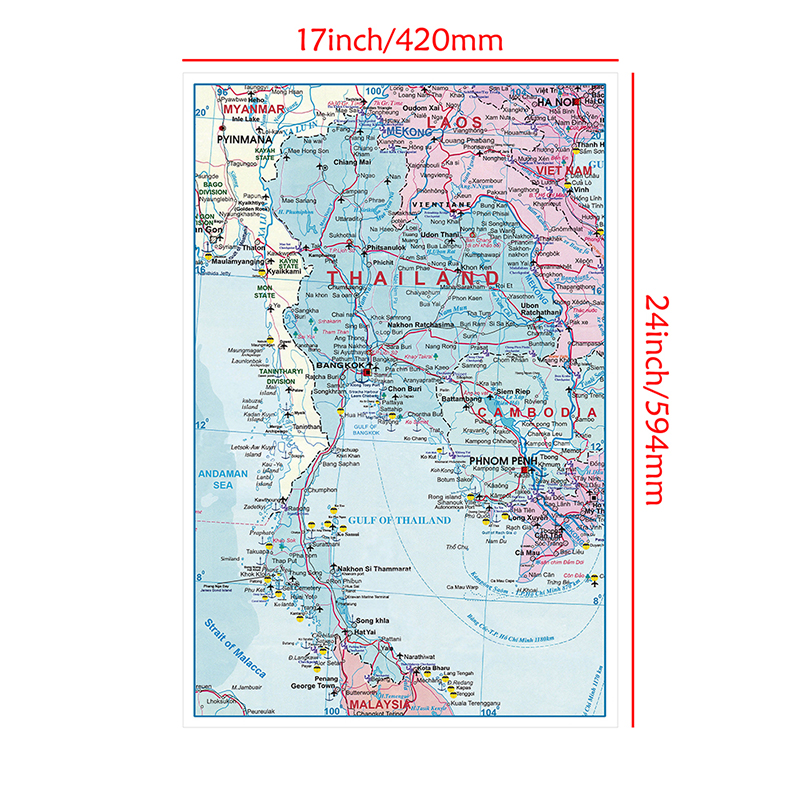 42*59cm Die Thailand Verwaltun – Star Map Poster Bewertung und Preis